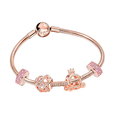 (Women) Pandora Rose Gold Galaxy Love Bracelet for Women B801392