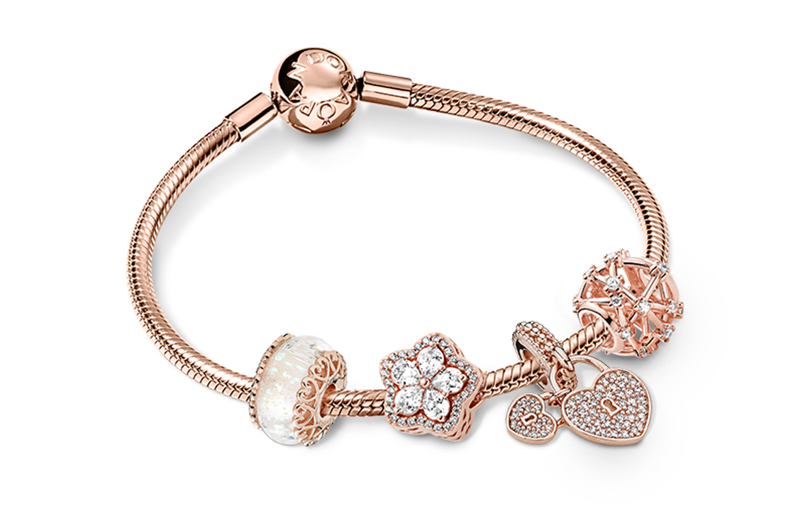 Order (W) 潘多拉玫瑰金镂空星座手链套装女士款 ZT1006