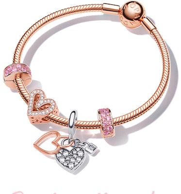 (W) Set Gelang Wanita Pandora Rose Heart Berkilauan. ZT2258 Buy (W) Set Gelang Wanita Pandora Rose Heart Berkilauan. ZT2258
