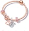 Order (W) Set Gelang Wanita Pandora Rose Heart Berkilauan. ZT2258