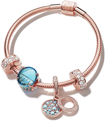 (W) Conjunto de Pulsera Charm Pandora Rose Lake Blue para Mujeres Accesorios de Moda. ZT2130 Order (W) Conjunto de Pulsera Charm Pandora Rose Lake Blue para Mujeres Accesorios de Moda. ZT2130