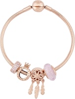 (Women) Pandora Rose Pink Dream Alloy Bracelet ZT0703 (Women) Pandora Rose Pink Dream Alloy Bracelet ZT0703