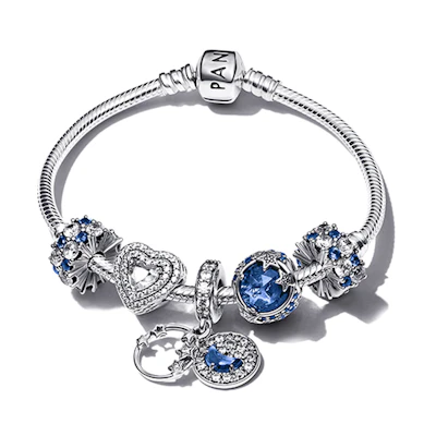 (Women) Pandora Shining Galaxy Set 925 Silver Beaded Necklace for Women - Silver. ZT1005
