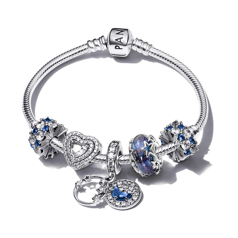 Order (W) パンドラ シャイニングギャラクシー 925シルバー ビーズネックレス レディース - シルバー ZT1005