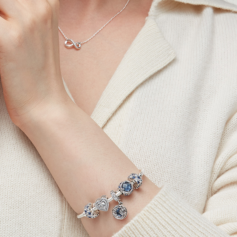 Purchase (W) パンドラ シャイニングギャラクシー 925シルバー ビーズネックレス レディース - シルバー ZT1005