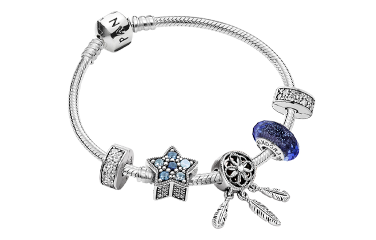 Order (W) Gelang Perak Pandora Shining Star Wish 925 untuk Wanita - Perak. ZT0554