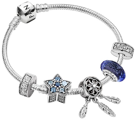 (W) Gelang Perak Pandora Shining Star Wish 925 untuk Wanita - Perak. ZT0554 Order (W) Gelang Perak Pandora Shining Star Wish 925 untuk Wanita - Perak. ZT0554