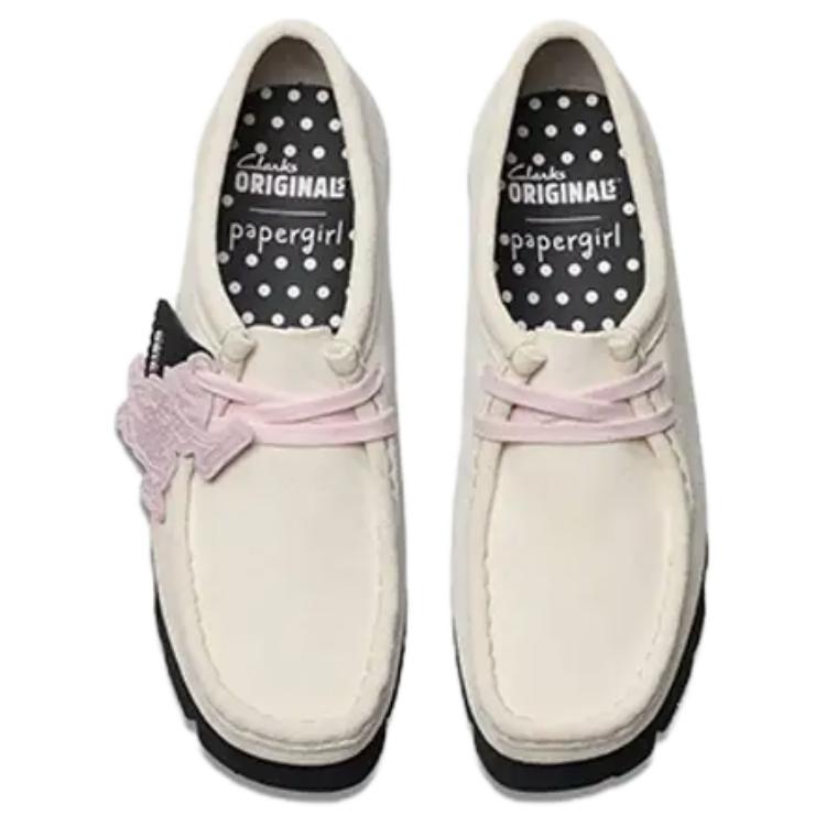 Lookbook (Women) PaperGirl x Clarks Wallabee 'White Black' 261-78046