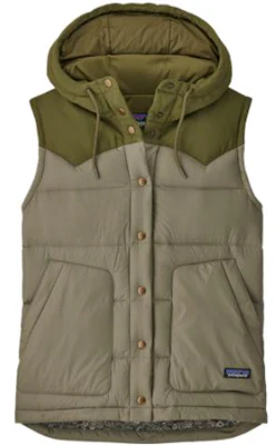 (Women) Patagonia Bivy Hooded Down Vest Solid Color Sleeveless 27747 Lookbook (Women) Patagonia Bivy Hooded Down Vest Solid Color Sleeveless 27747