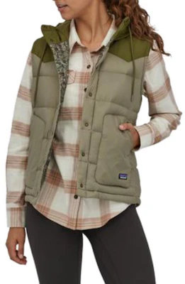 (Women) Patagonia Bivy Hooded Down Vest Solid Color Sleeveless 27747 Shop (Women) Patagonia Bivy Hooded Down Vest Solid Color Sleeveless 27747