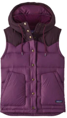 (Women) Patagonia Bivy Hooded Down Vest Solid Color Sleeveless 27747 Cheap (Women) Patagonia Bivy Hooded Down Vest Solid Color Sleeveless 27747