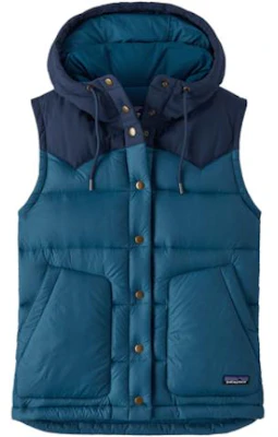 (Women) Patagonia Bivy Hooded Down Vest Solid Color Sleeveless 27747 1