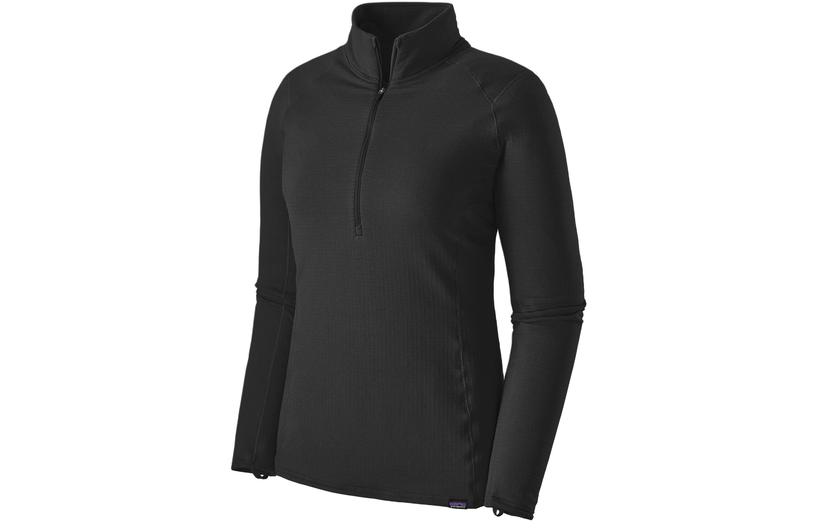(Women) Patagonia  Cap TW Black Slim Fit Long Sleeve Thermal Base Layer Top 43662