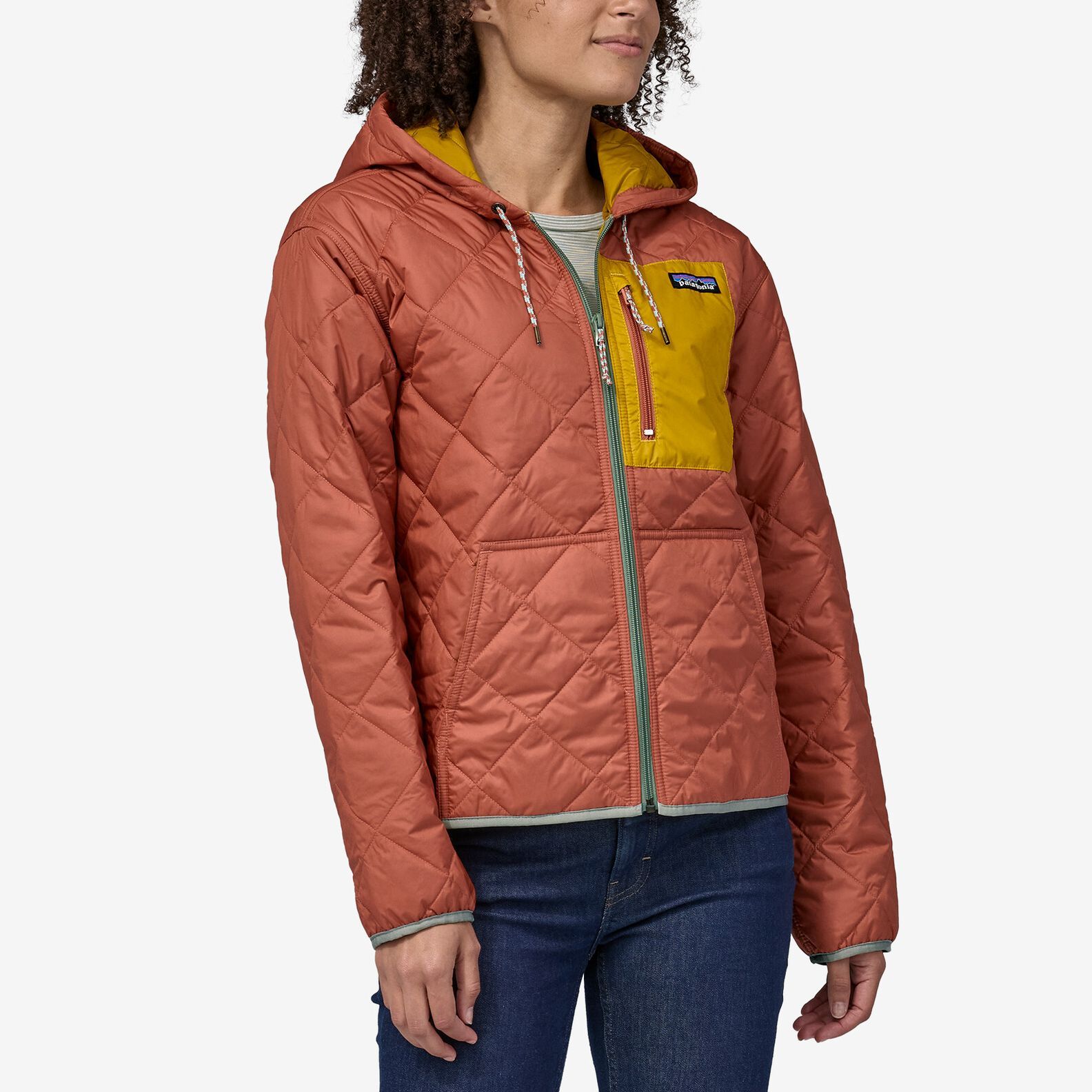 (Women) Patagonia  Diamond Quilted Zip Cotton Bomber Jacket 20695 圖 9