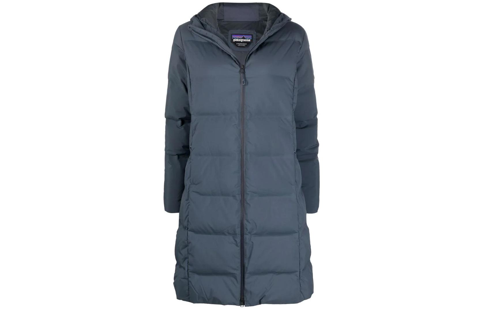 (Women) Patagonia  Jackson Glacier Hooded Quilted Jacket Coat - Gray. 27915