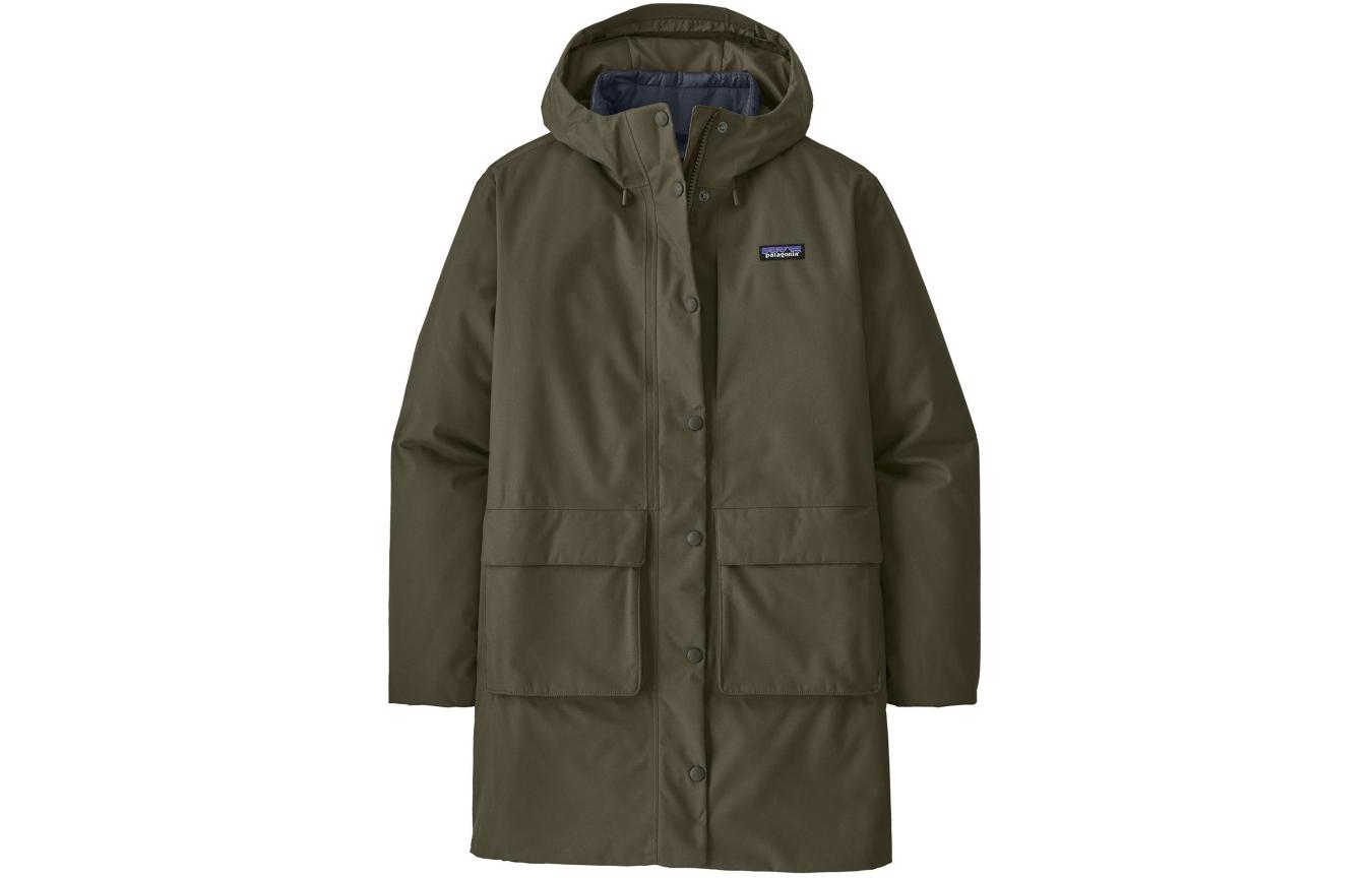 (Women) Patagonia  Pine Bank 3-in-1 Parka Solid Color Hooded Long Coat. 21025