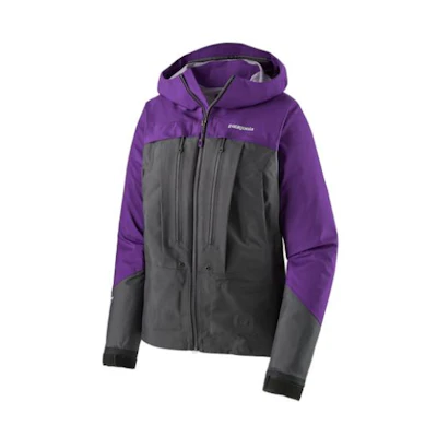 (Women) Patagonia River Salt Jacket Purple - Outdoor Fly Fishing Colorblock Jacket. 81888