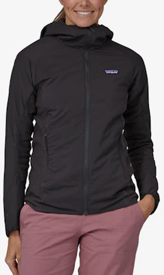 (W) Patagonia Jaket Zip-Up Logo Cetakan Warna Solid. 84426 1