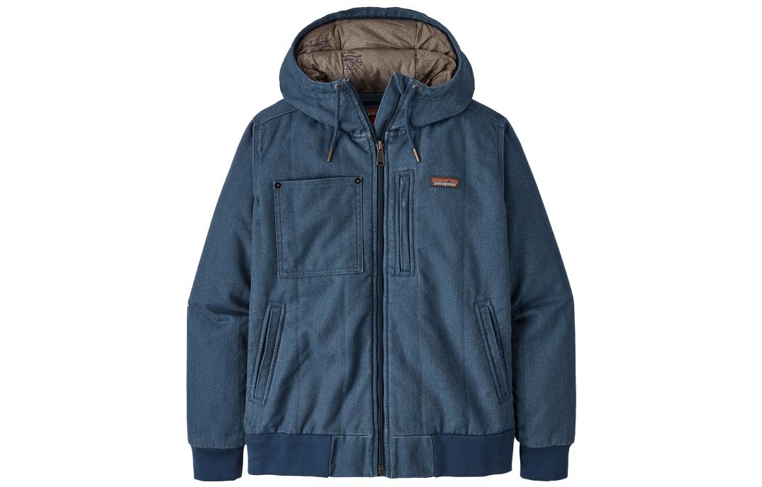 (Women) Patagonia  Solid Color Zip Jacket with Drawstring Hood Long Sleeve. 26685