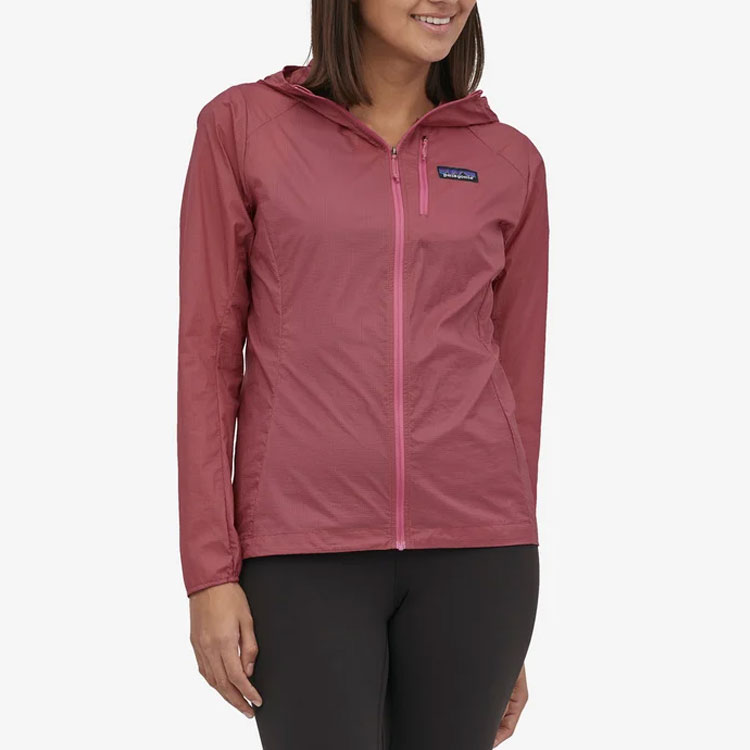 Purchase (Women) Patagonia Houdini Jacket Solid Color Breathable Lightweight Zip Hoodie 24147