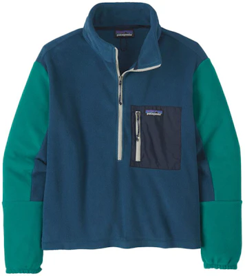 (Women) Patagonia Microdini SS23 Colorblock Fleece Half-Zip Pullover Jacket 26260 1