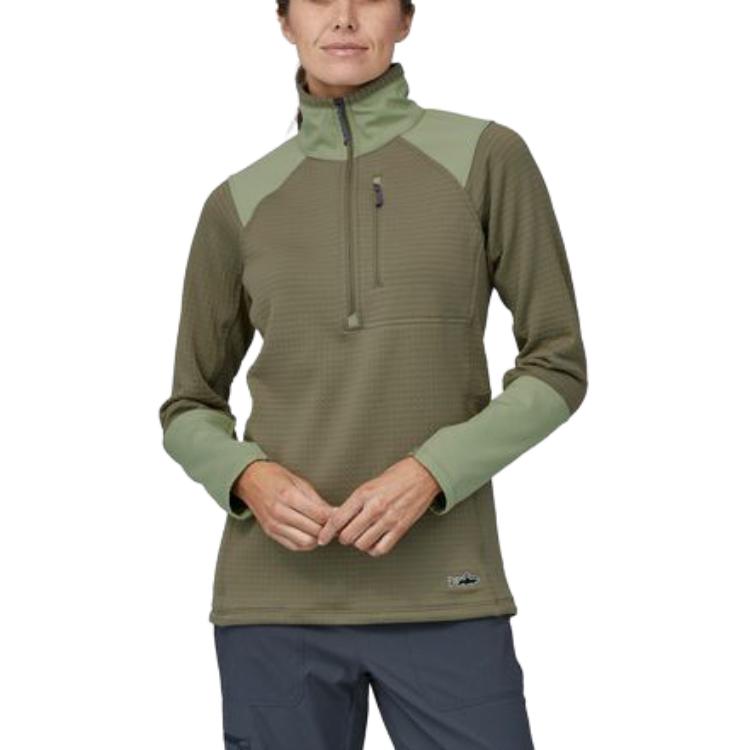 Purchase (Women) Patagonia Pullover Half-Zip Casual Jacket Grey 52755