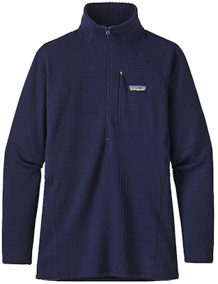 (Women) Patagonia R1 Logo Half-Zip Fleece Pullover - Stretch, Breathable, Blue 40119 Buy (Women) Patagonia R1 Logo Half-Zip Fleece Pullover - Stretch, Breathable, Blue 40119
