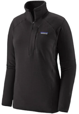 (Women) Patagonia R1 Logo Half-Zip Fleece Pullover - Stretch, Breathable, Blue 40119 3