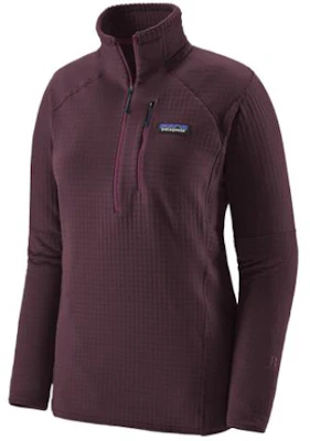 (Women) Patagonia R1 Logo Half-Zip Fleece Pullover - Stretch, Breathable, Blue 40119 7