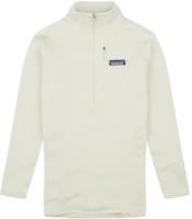Sizing (W) Patagonia R1 Logo 半拉鍊抓絨外套 - 彈性透氣藍色款 40119
