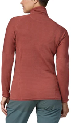 (Women) Patagonia R1 Logo Half-Zip Fleece Pullover - Stretch, Breathable, Blue 40119 2