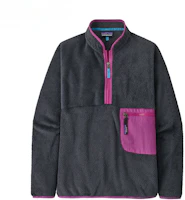 (Women) Patagonia Re-Tool 1/2 Zip Pullover Fleece Sweatshirt Black 25340 (Women) Patagonia Re-Tool 1/2 Zip Pullover Fleece Sweatshirt Black 25340