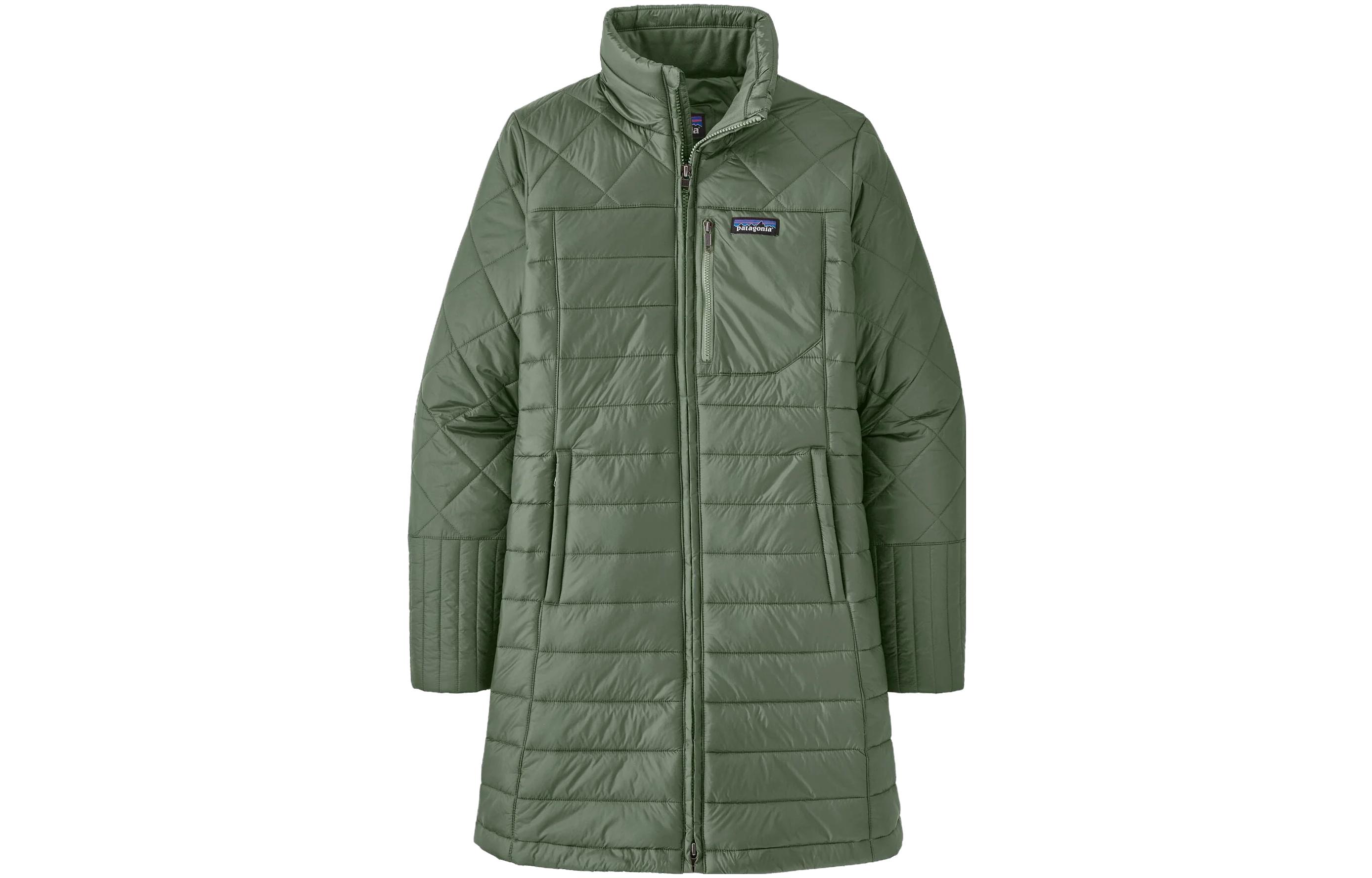 Cheap (Women) Patagonia Solid Color Logo Stand Collar Jacket 27695