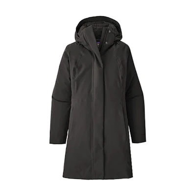(Women) Patagonia Tres Long Parka Coat with Removable Hood Solid Color. 28409