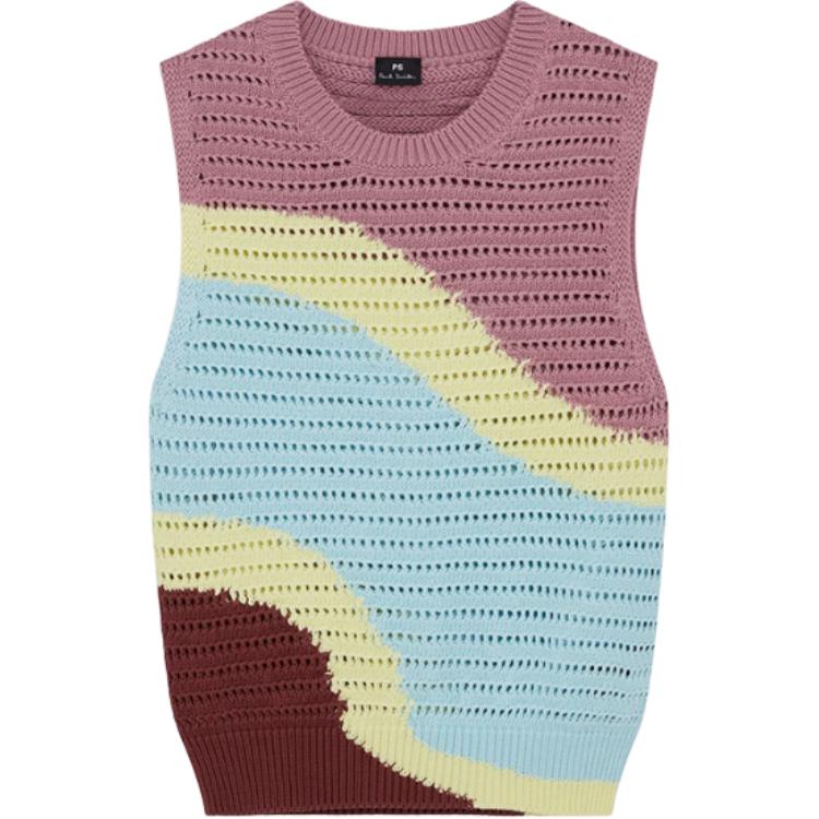 (Women) Paul Smith SS25 Regular Knit Straight Vest in Light Purple W2R-568N-P31306-55