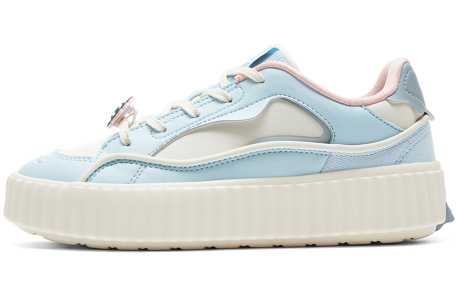 (Women) PEAK Chunky Sole Sneakers Soft Cushioning Casual Shoes - Light Blue DB420022 Yulan
