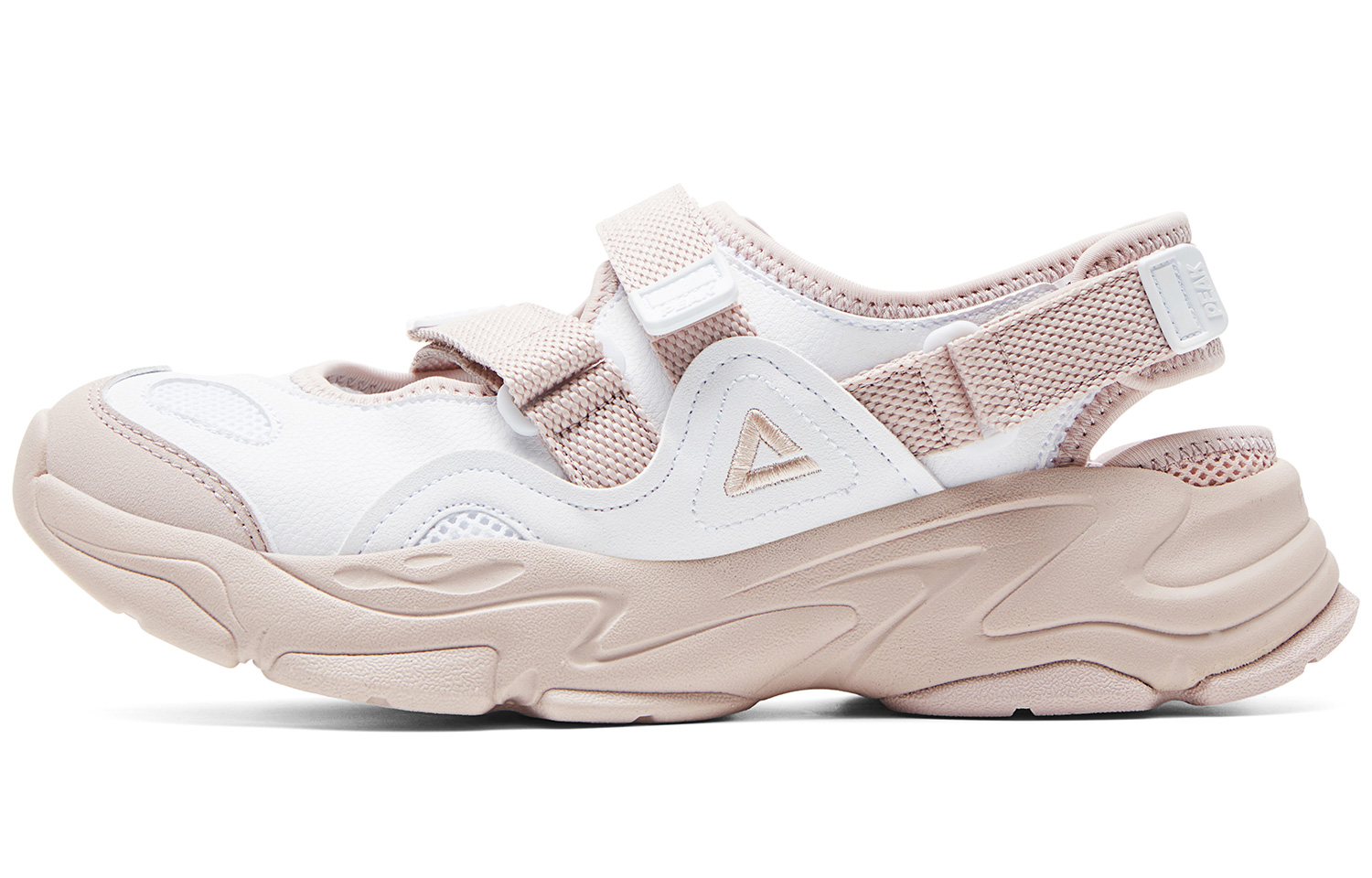 (Women) PEAK Mary Jane Platform Sandals White Pink - Summer Non-Slip Beach Shoes Women DE420062 White/Almond Powder