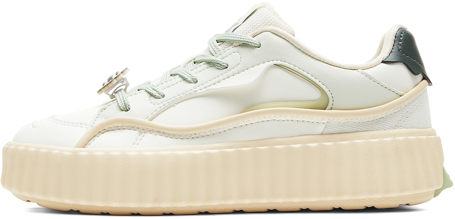 women-peak-thick-soled-biscuit-shoes-beige-green-casual-elevated-sneakers-db-420022-off-white-green