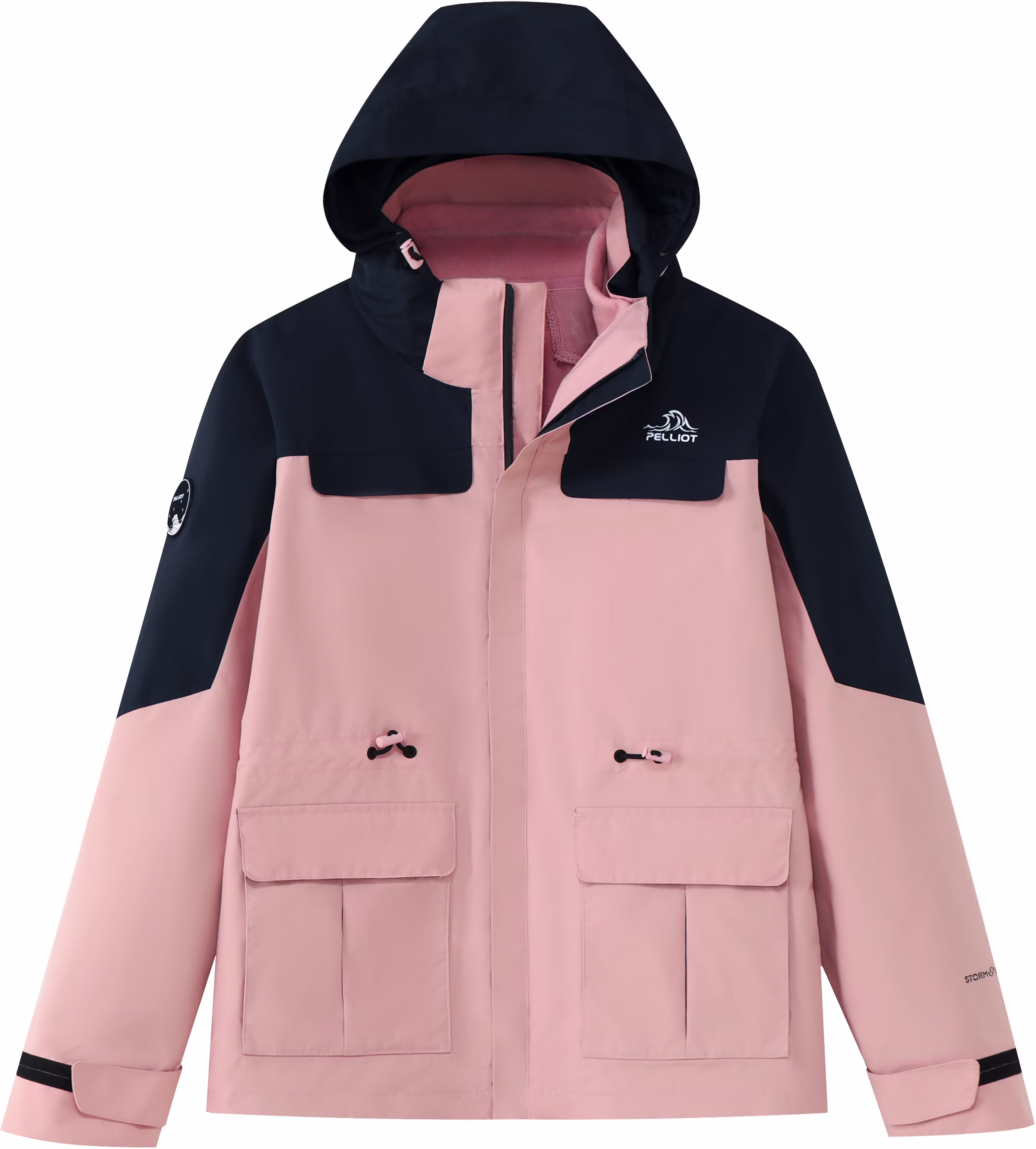 women-pelliot-3-in-1-waterproof-windproof-ski-hiking-jacket-with-fleece-liner-12040106