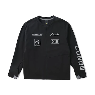 (Women) Phenix International Team Series Logo Print Black Crewneck Sweatshirt PCA62KT03