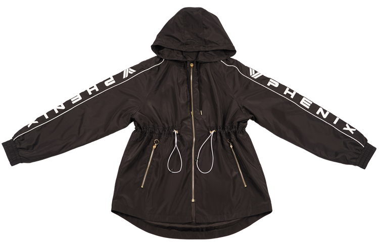 (Women) Phenix MISS Series Colorblock Letter Hooded Drawstring Waist Jacket Women PCEW2WT05