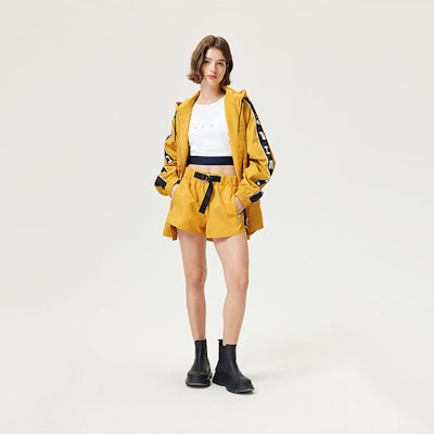 (W) Phenix MISS 系列拼色字母連帽束腰外套 女款 PCEW2WT05 2