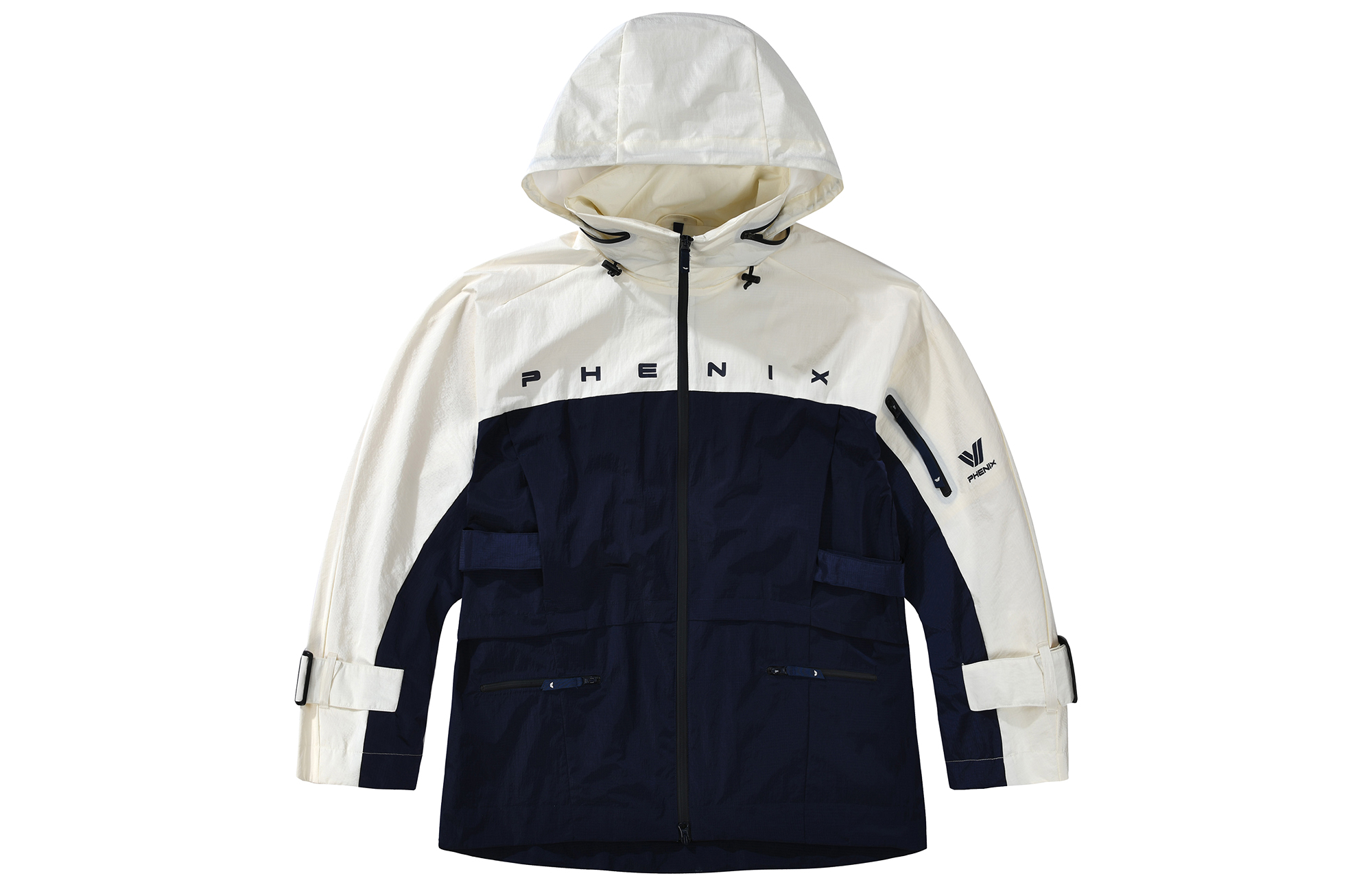 (Women) Phenix MISS Series Outdoor Hard Shell Hooded Jacket - Navy Colorblock PCDW2WT02