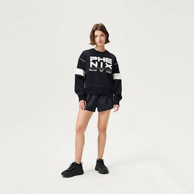 (W) Sudadera Mujer Phenix Urban Series Colorblock con Logo y Cuello Redondo PCEW2KT05 6