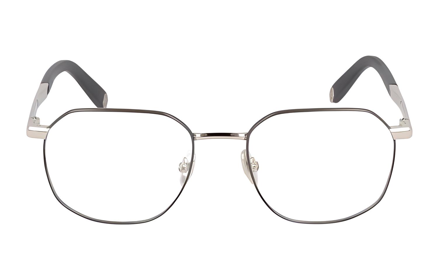 (Women) PHILIPP PLEIN  Black/Gold Irregular Optical Glasses with Logo Temples. VPP020M0S30