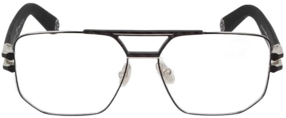 (W) Philipp Plein 黑色不規則金屬光學眼鏡附雕刻鏡腳 VPP022M523 Order (W) Philipp Plein 黑色不規則金屬光學眼鏡附雕刻鏡腳 VPP022M523