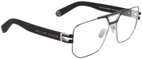 Lookbook (W) Philipp Plein 黑色不規則金屬光學眼鏡附雕刻鏡腳 VPP022M523
