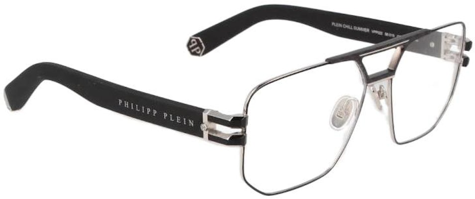 (W) Philipp Plein 黑色不規則金屬光學眼鏡附雕刻鏡腳 VPP022M523 Lookbook (W) Philipp Plein 黑色不規則金屬光學眼鏡附雕刻鏡腳 VPP022M523