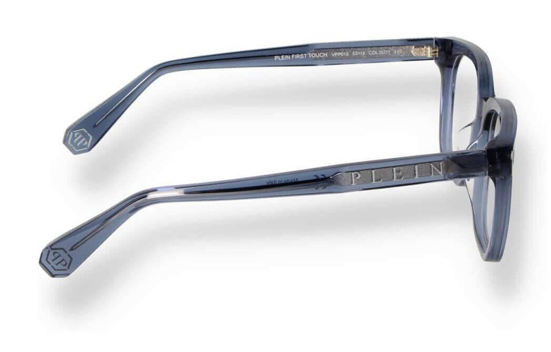 Shop (W) PHILIPP PLEIN 藍色方框側邊標誌設計光學眼鏡 VPP015MFIRSTTOUCH0U11