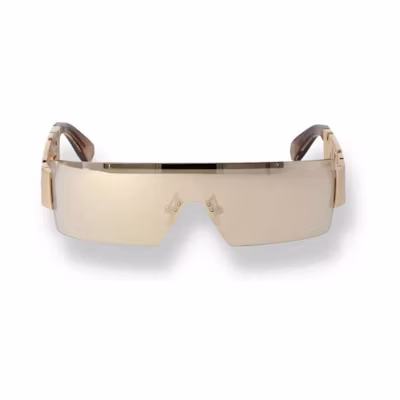 (Women) PHILIPP PLEIN Gold Irregular Alloy Sunglasses UV Protection. SPP032SVERYPLEIN300G